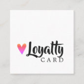 Elegant Cool Wit Roze Hart Schoonheidssalon Klantenkaartje (Voorkant)