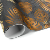 Elegant Copper Black Graphic Tiger Cadeaupapier (Rol Hoek)