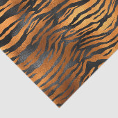 Elegant Copper Black Tiger Animal Print Tissuepapier (Detail)