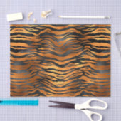 Elegant Copper Black Tiger Animal Print Tissuepapier (Craft)