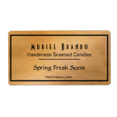 Elegant Copper Candle Company V5 Candle Jar Label (Voorkant)