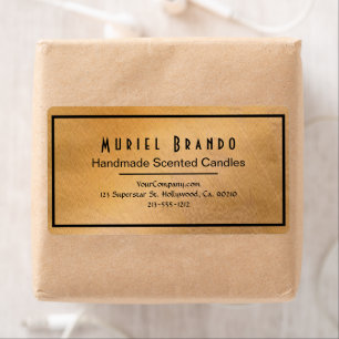 Elegant Copper Candle Company V5 Retouradres Etiket