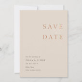 Elegant Copper Desert Sand Photo Collage Wedding Save The Date (Voorkant)
