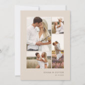 Elegant Copper Desert Sand Photo Collage Wedding Save The Date (Achterkant)