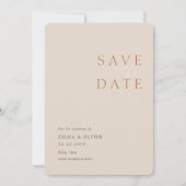 Elegant Copper Desert Sand  Photo Collage Wedding Save The Date (Voorkant)