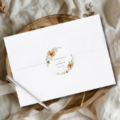 Elegant Copper & Earthy Botanical Wedding Ronde Sticker