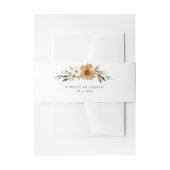 Elegant Copper & Earthy Botanical Wedding Uitnodigingen Wikkel (Voorkant Voorbeeld)