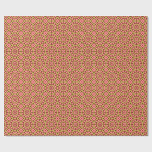 Elegant Copper en Coral Mandala style Cadeaupapier (Vlak)