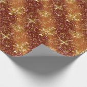 Elegant Copper Flower Mandala Wrapping Paper Cadeaupapier (Hoek)