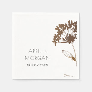 ELEGANT COPPER FOIL HYDRANGEA FLORAL WEDDING SERVET