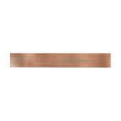 Elegant Copper Folie Blauwgroen Text Wedding Uitno Adreslabel Wikkel (Individueel)