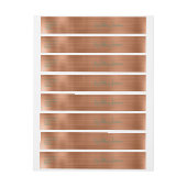 Elegant Copper Folie Blauwgroen Text Wedding Uitno Adreslabel Wikkel (Vel)