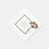 ELEGANT COPPER FOLIE HYDRANGEA FLORAL WEDDING NAPK SERVET (Hoek)
