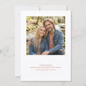 Elegant Copper Glow Wildflowers Script Photo Save The Date (Achterkant)