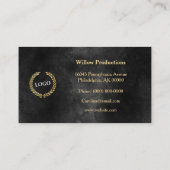 Elegant Copper Gold Black Art Deco Visitekaartje (Achterkant)