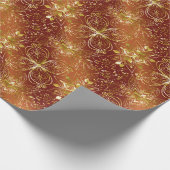 Elegant Copper Gold Florals Luxe Aesthetics Cadeaupapier (Hoek)