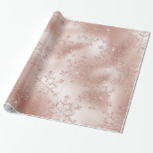 Elegant Copper Gold Kerstmis Snowflake Patroon Cadeaupapier (Uitgerold)