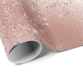 Elegant Copper Gold Kerstmis Snowflake Patroon Cadeaupapier (Rol Hoek)