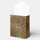 Elegant Copper Gold Leopard Animal Print Bedankdoosjes (Geopend)