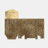 Elegant Copper Gold Leopard Animal Print Bedankdoosjes (Uitgevouwen)
