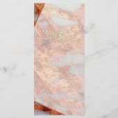 Elegant Copper Gold Marble Geometric 2 side Menu (Achterkant)