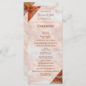 Elegant Copper Gold Marble Geometric Wedding Programmakaart (Voorkant / Achterkant)