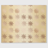 Elegant Copper Gold Snowflake-kerstpatroon Cadeaupapier (Vlak)