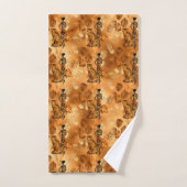 Elegant Copper Gold Tiger Lady Graphic Bad Handdoek (Handdoek)