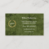 Elegant Copper Green Tiger Art Deco Visitekaartje (Achterkant)