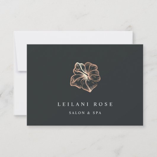 Elegant Copper Hibiscus Flower Gift Certificate (Voorkant)
