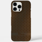Elegant Copper Metal Dots Line Pattern Custom Name Case-Mate iPhone Case (Achterkant)