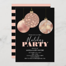 Elegant Copper Ornaments Holiday Party