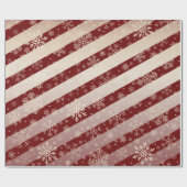 Elegant Copper Red Kerstmis Snowflake Patroon  Cadeaupapier (Vlak)