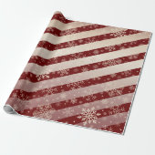 Elegant Copper Red Kerstmis Snowflake Patroon  Cadeaupapier (Uitgerold)