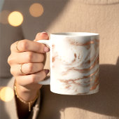 Elegant Copper Roos Gold Folie Marmer Koffiemok