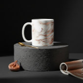 Elegant Copper Roos Gold Folie Marmer Koffiemok