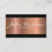 Elegant Copper Script Moderne Design 3.5x2 Busines Visitekaartje (Voorkant)