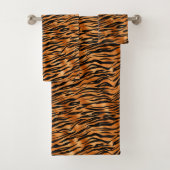 Elegant Copper Tiger Animal Print Bad Handdoek (Insitu)