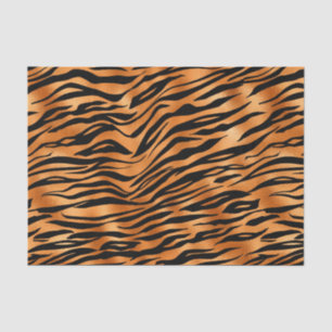 Elegant Copper Tiger Animal Print Tissuepapier