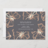 Elegant Copper Tropical Hibiscus Floral Photo Save The Date (Achterkant)