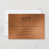 Elegant Copper Wedding RSVP (Voorkant)