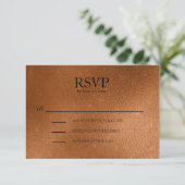 Elegant Copper Wedding RSVP (Staand voorkant)
