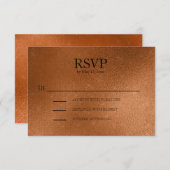 Elegant Copper Wedding RSVP (Voorkant / Achterkant)