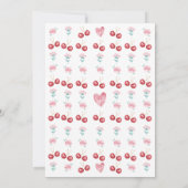 Elegant Coquette Cherry on Top Baby Shower Kaart (Achterkant)