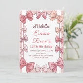 Elegant Coquette Feestje Kaart (Staand voorkant)