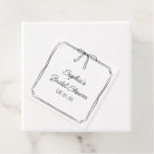 Elegant Coquette Hand getrokken boog Schattige Vri Bedankjes Labels (In situ)