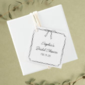 Elegant Coquette Hand getrokken boog Schattige Vri Bedankjes Labels