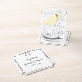 Elegant Coquette Hand getrokken boog Schattige Vri Kartonnen Onderzetters (Insitu)