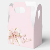 Elegant Coquette Pink & Gold Bow Sweet 16th  Bedankdoosjes (Geopend)