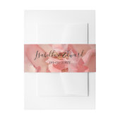 Elegant Cora Roze Rose Bloemen Bruiloft Mailing Uitnodigingen Wikkel (Voorkant Voorbeeld)